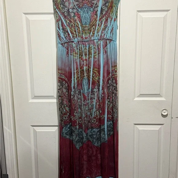 One World Multicolor Maxi Dress, 1X - Picture 2 of 4